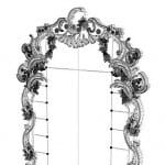 Classic Mirror- wire 3d model