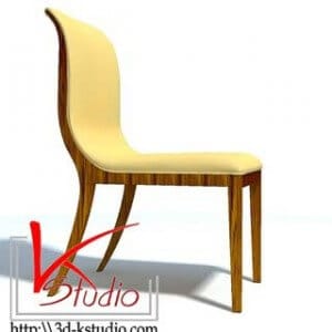 3d Model of Oak-Design Chair