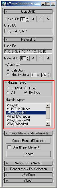 3ds Max script for management ID for materials and objects