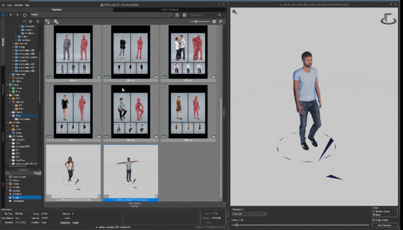 Asset Browser - 3D Models Explorer - Animation FBX Preview Asset Browser - 3D Models Explorer - Animation FBX Preview