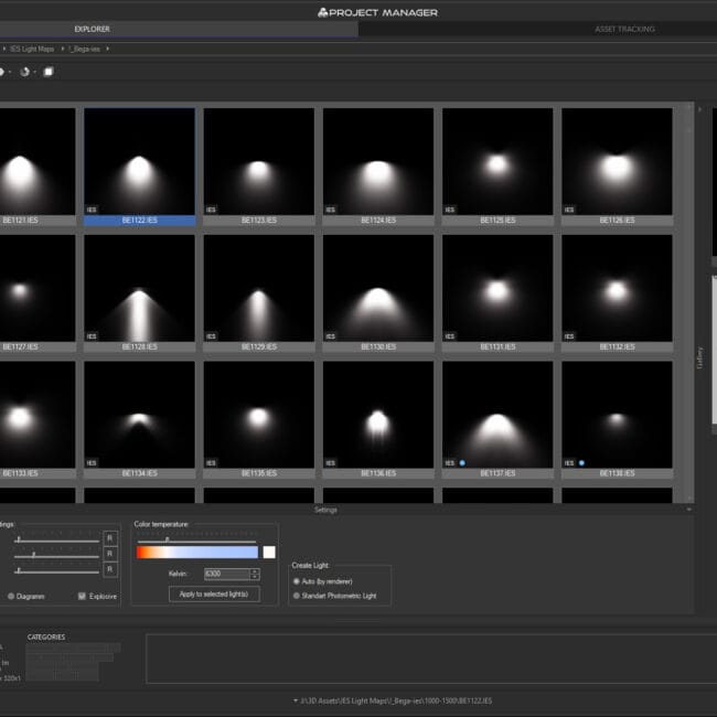 Asset Manager - IES photometric Explorer