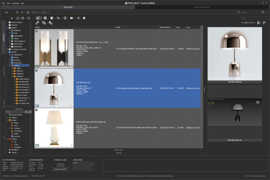 Project Manager - Asset Browser | Kstudio - 3Ds Max Plugins
