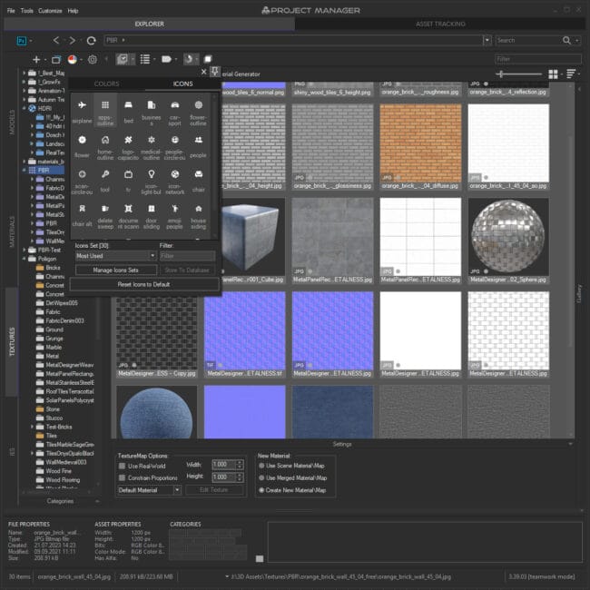 Project Manager - Assign Custom Icons