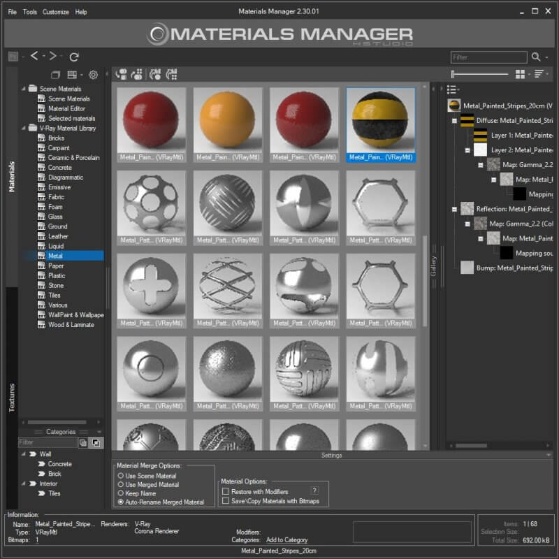 Materials Manager – Interactive Rendering Preview for Materials