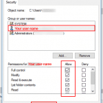 Apply permissions