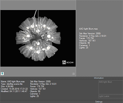 Project Manager - display additional information from 3ds Max file