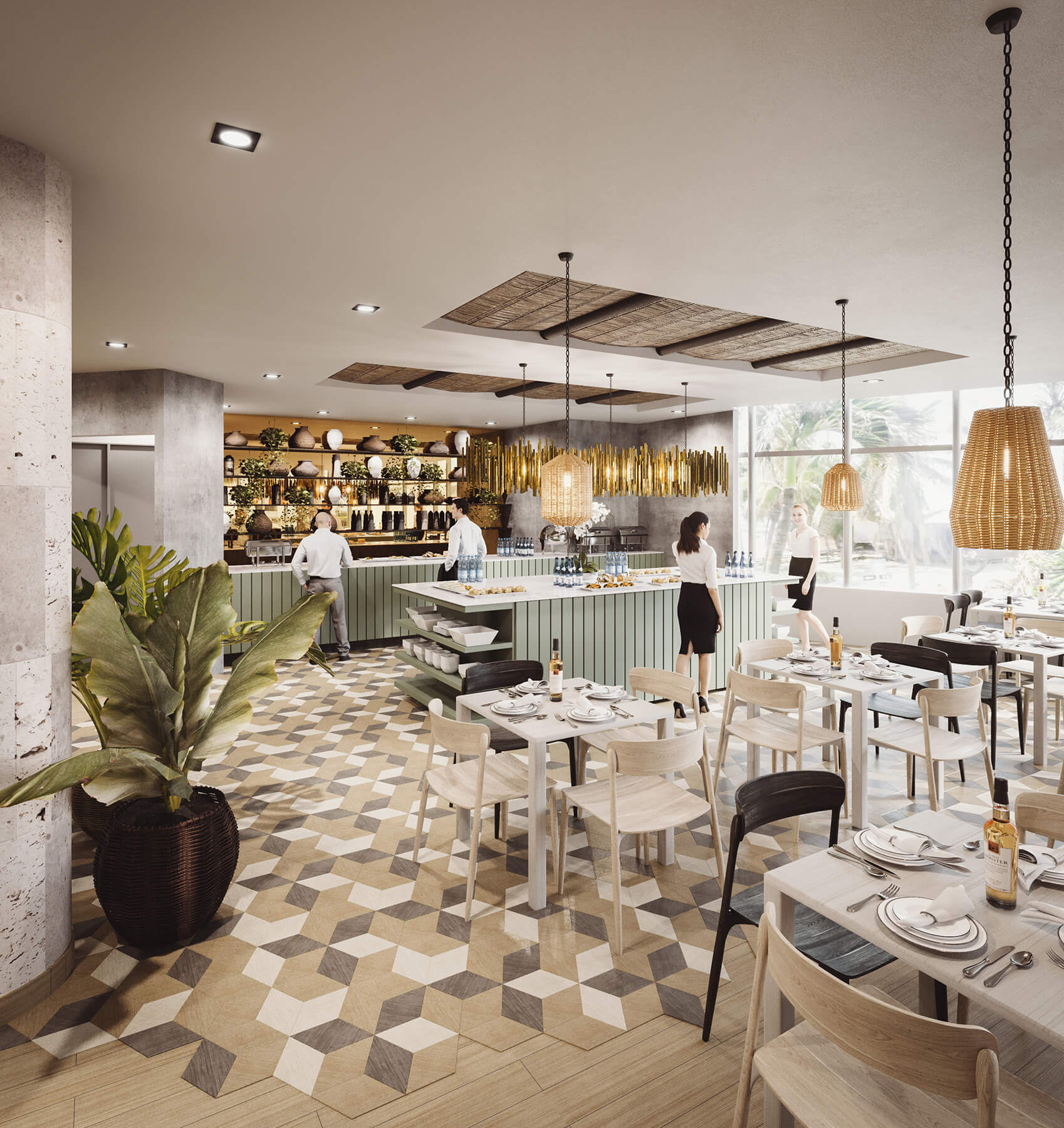 Restaurant interior by Daniel Diaz Del Castillo | Kstudio - 3ds Max Plugins