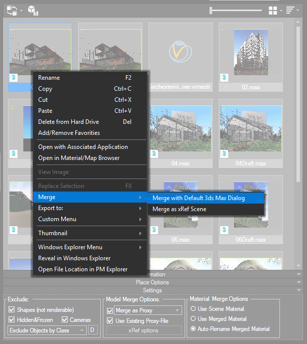 Merge and 3D Models using Project Manager | Kstudio - 3ds Max Plugins