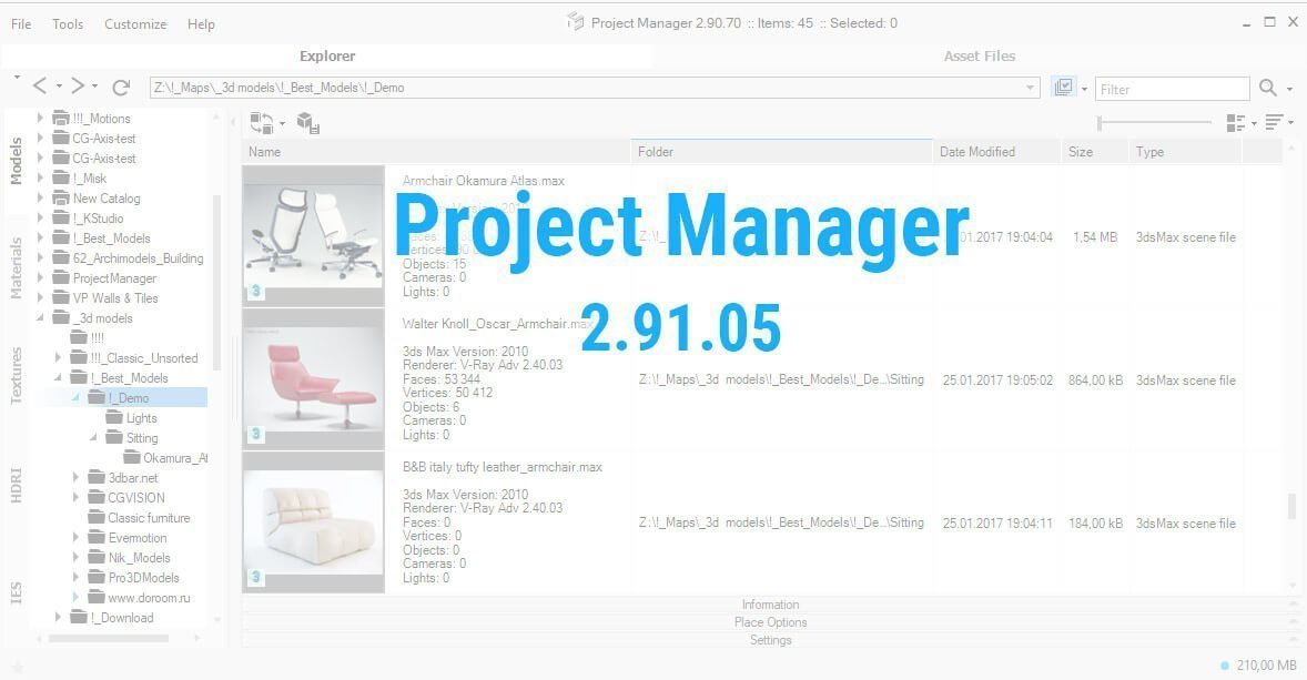 Project Manager version 2.91.05