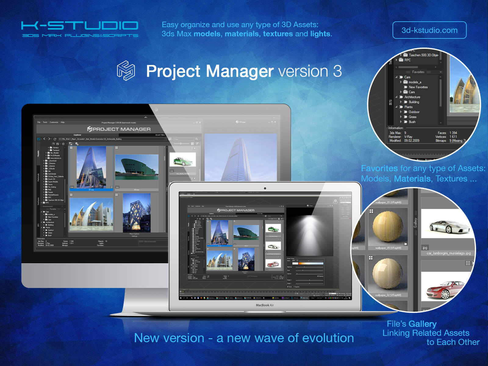 Project Manager Asset Browser Kstudio 3ds Max Plugins Scripts