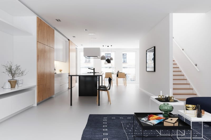 Amsterdam interior renderings by Yuan Zhou