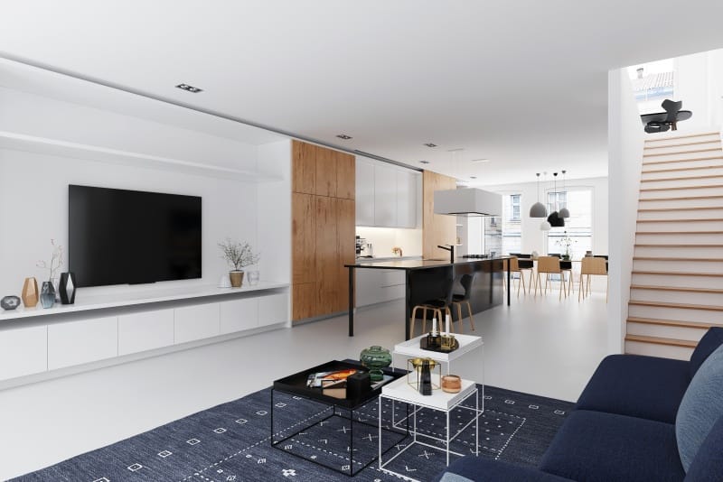 Amsterdam interior renderings by Yuan Zhou