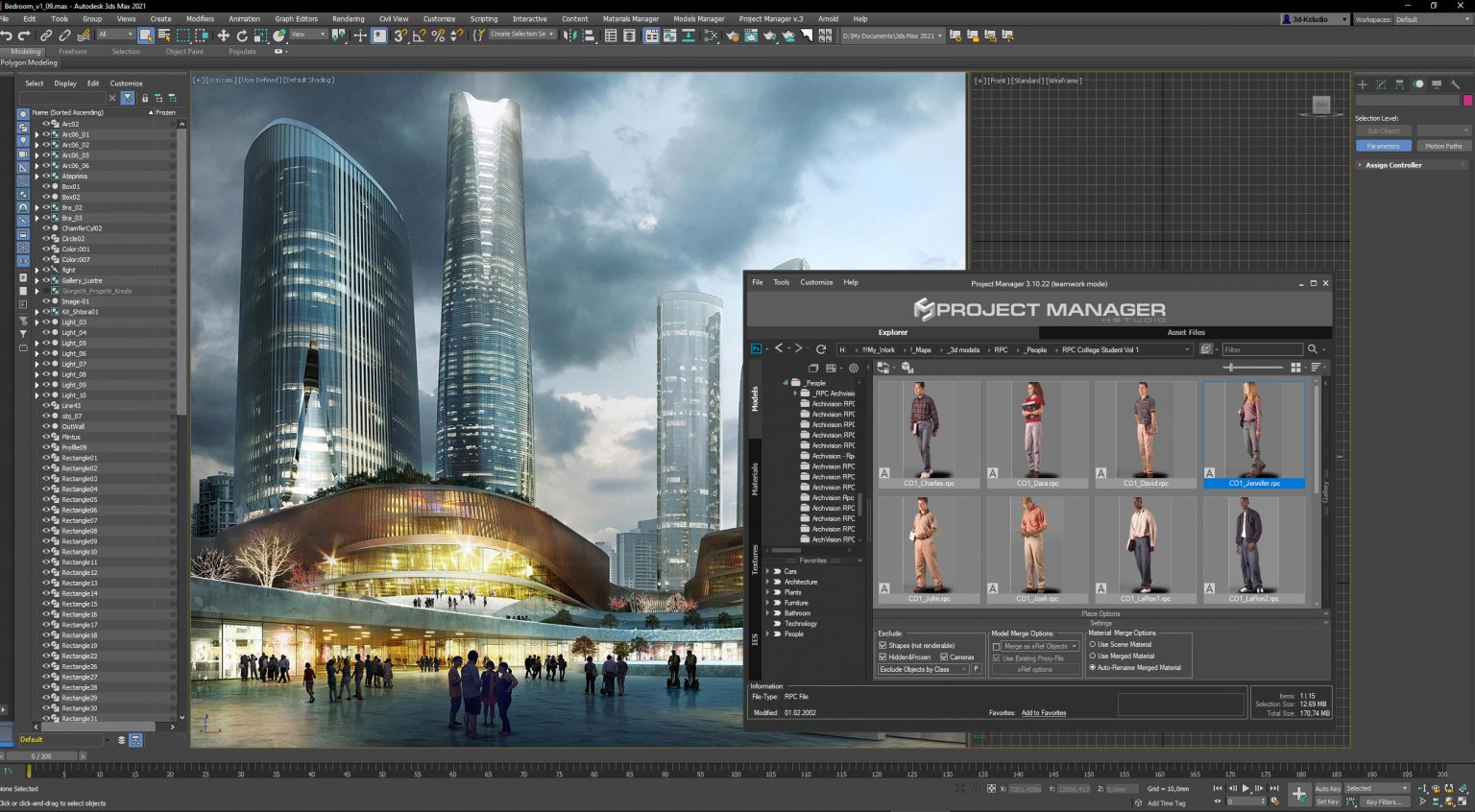 3ds Max with Project Manager plug-in