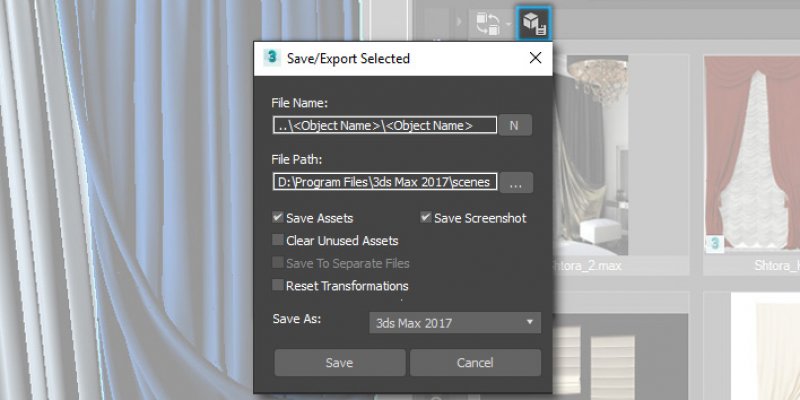Save Models from Scene to Library
