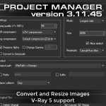 Project Manager - Convert and Resize Images. V-Ray 5 support