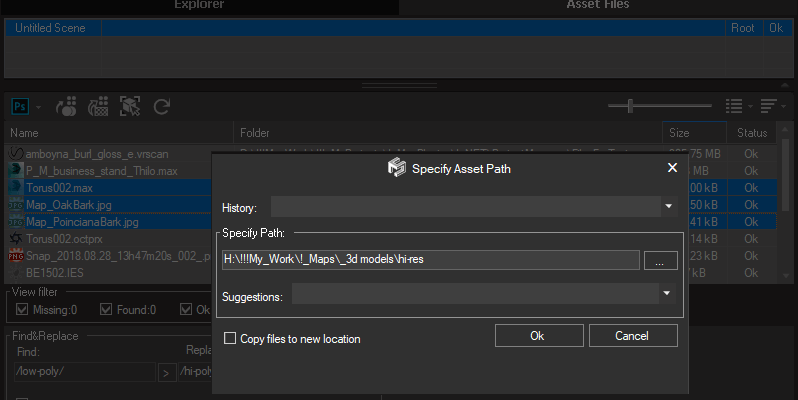 Specify asset paths in 3ds Max