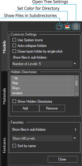 TreeView Settings