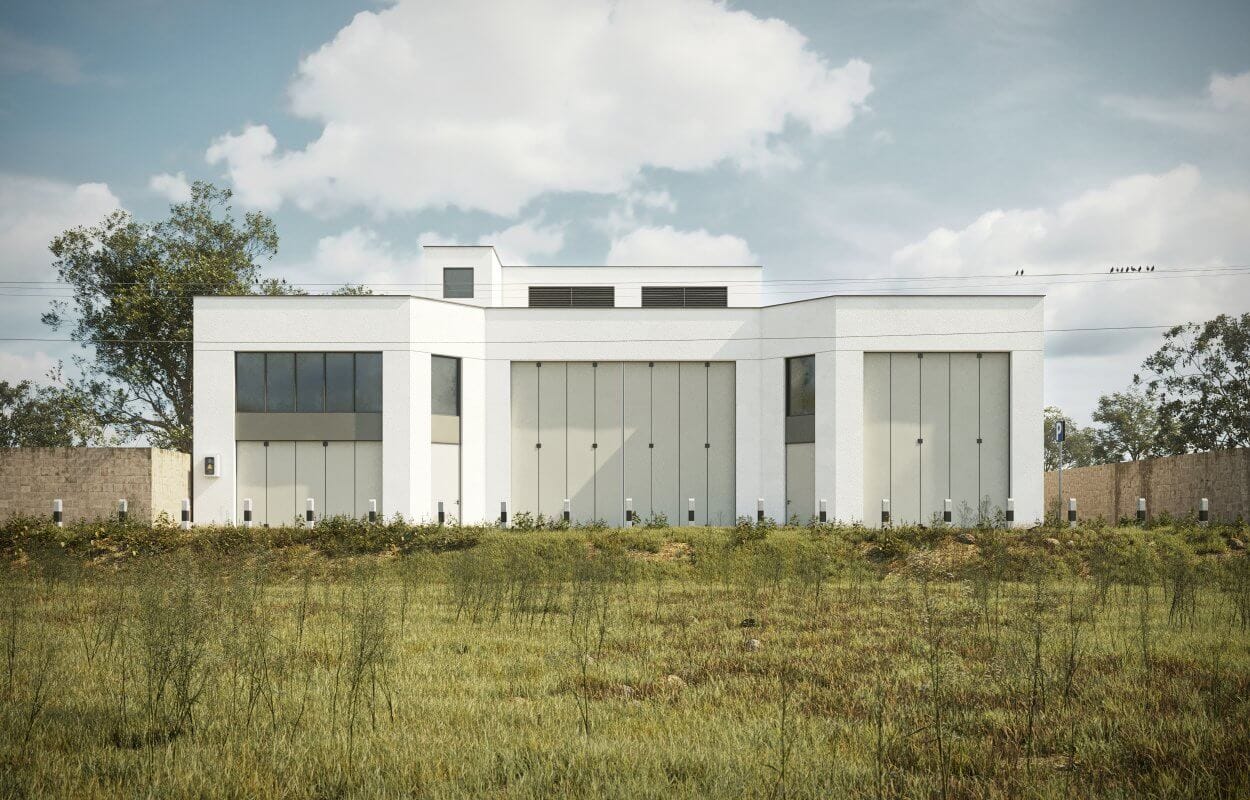 Warehouse + Office in Malta. 3D renderings by Man Mars