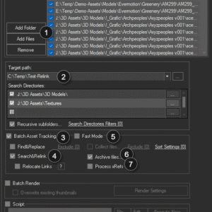 Batch Archive 3ds Max files and Material Libraries with all assets