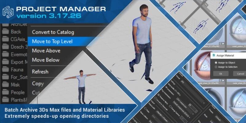Project Manager version 3.17.26 | Batch Archive Assets | Kstudio - 3Ds ...
