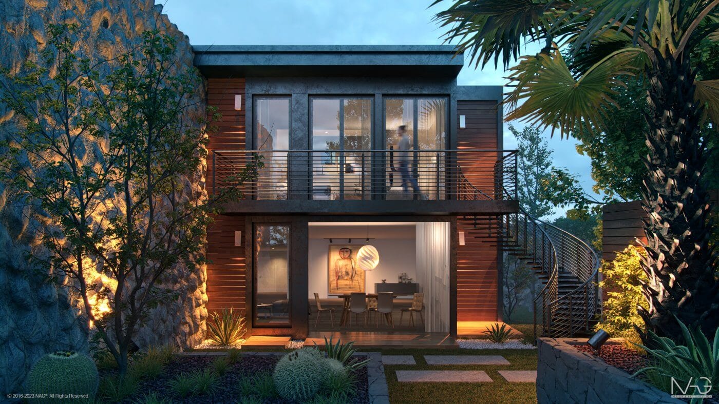 3D Rendering, created using Fusion, Project Manager and Procedural Balustrades