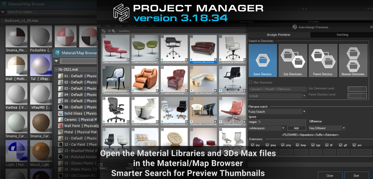 Project Manager Version 3.18.34 | New Version Of Asset Browser | Kstudio - 3Ds  Max Plugins