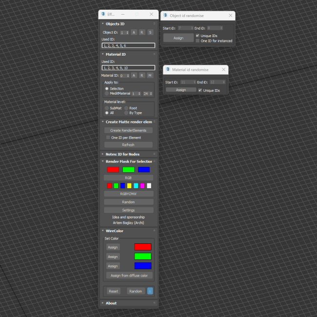 Material/Object ID Manage (EffectsChannel) Material/Object ID Manage (EffectsChannel)