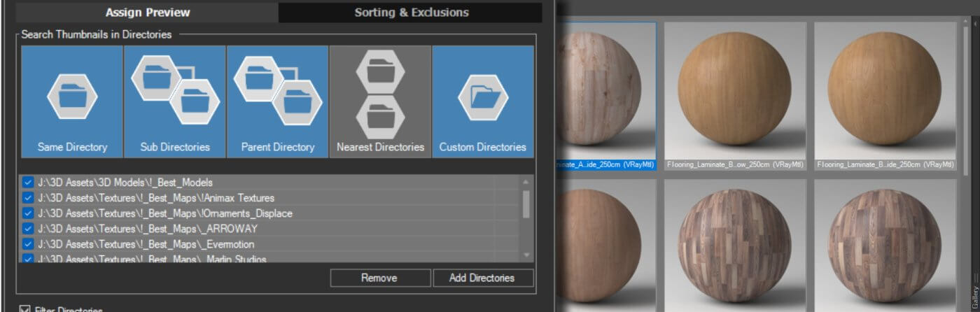 Auto-Assign Preview for 3D Models and Materials