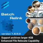 Batch Relink v.1.6.5.0 - Support archives larger 4GB.Enhanced File Relocate Capability