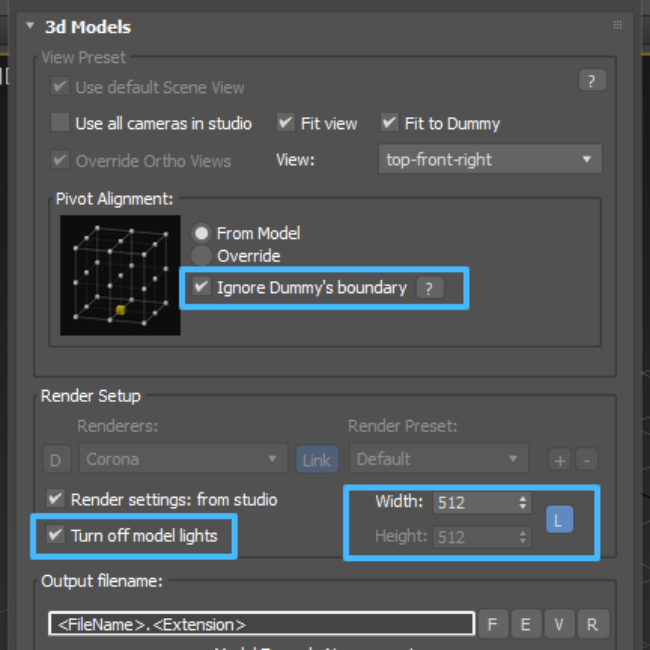 Render Thumbnails Preferences