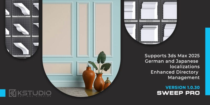 Sweep Pro version 1.01.30 | Architectural Mouldings | Kstudio - 3Ds Max ...