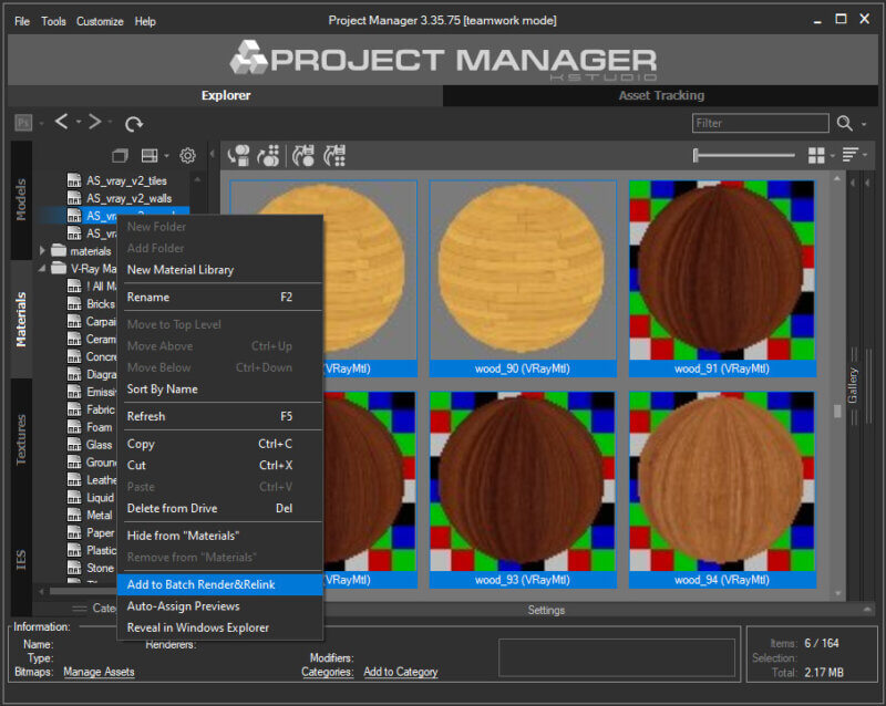 Render Preview for Materials in batch -Project Manager