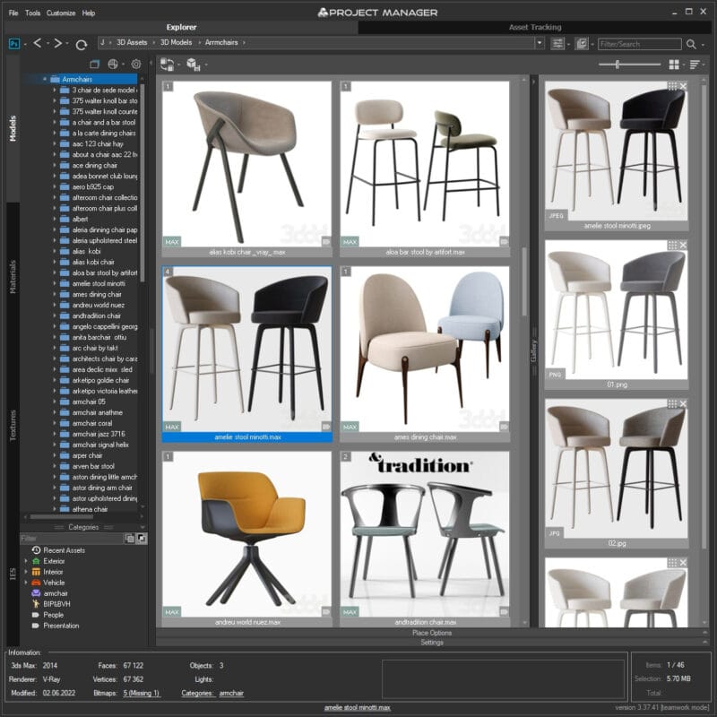 Project Manager - Asset Browser | Kstudio - 3Ds Max Plugins
