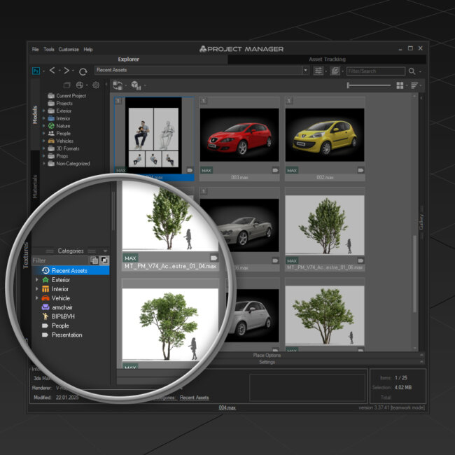 Project Manager 3.37.41 - Recently Used Assets