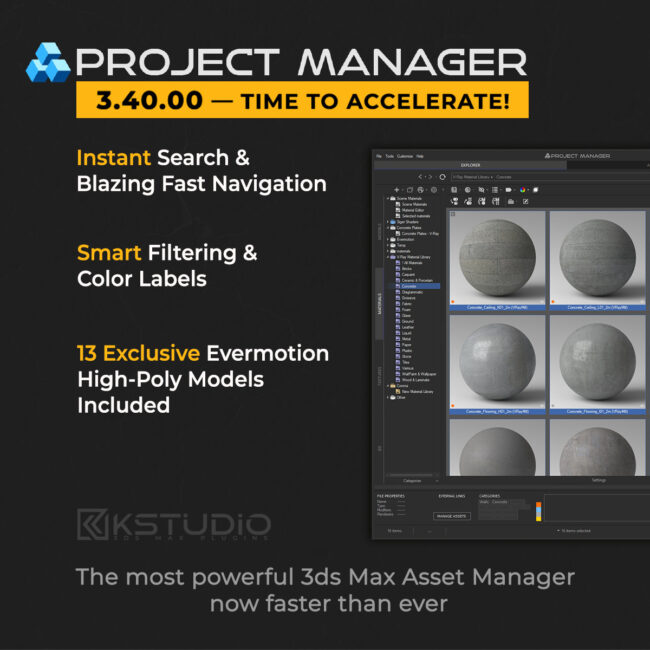 Project Manager - The most powerful 3ds Max Asset Manager — now faster than ever