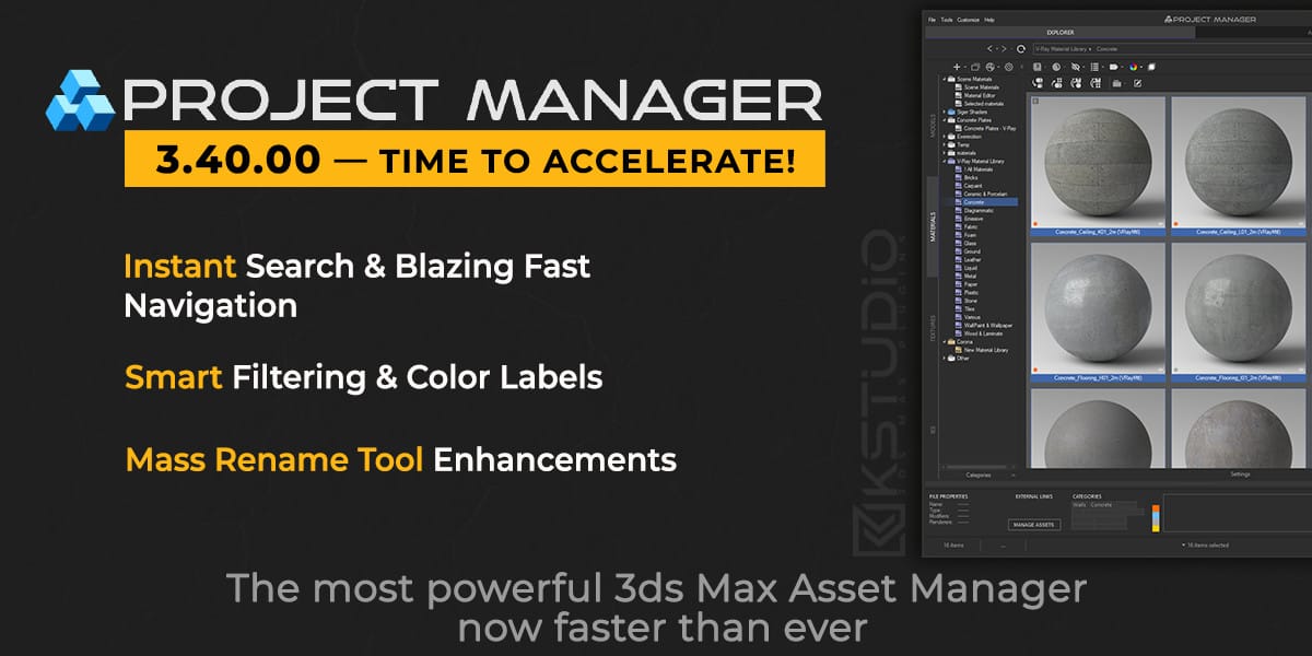 Project Manager - The most powerful 3ds Max Asset Manager — now faster than ever