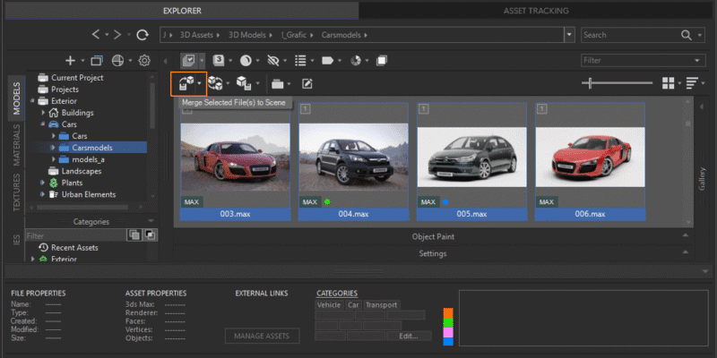 Project Manager - Batch Import 3D Models to Scene