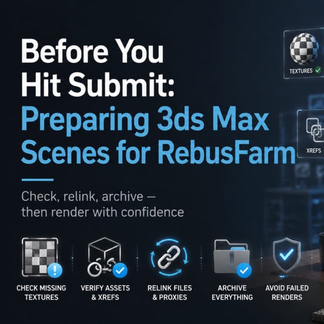 Prepare 3ds Max Scenes for RebusFarm: Asset Check & Relink