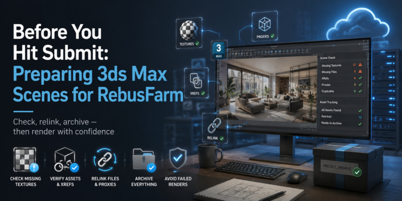Prepare 3ds Max Scenes for RebusFarm: Asset Check & Relink
