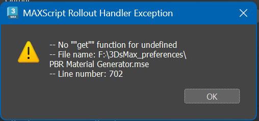 PBR Material Generator error 