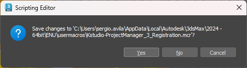 MaxScripts from Project Manager are being modified and reloaded constantly. 
